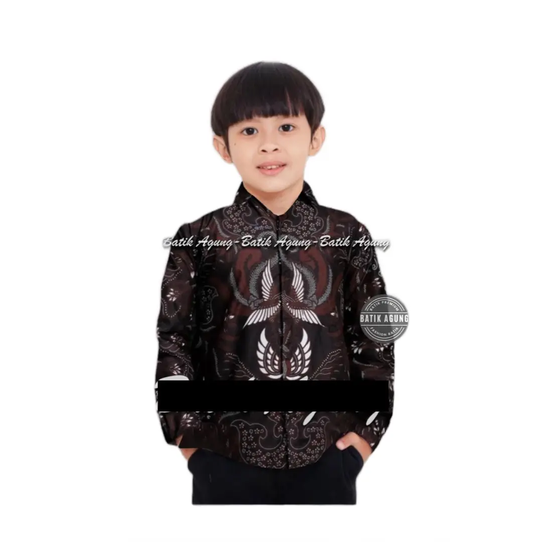Kemeja batik formal anak pria Tangan panjang  Mewah asli Katun Pekalongan motif SAWUNG GALUH Keren Cowok