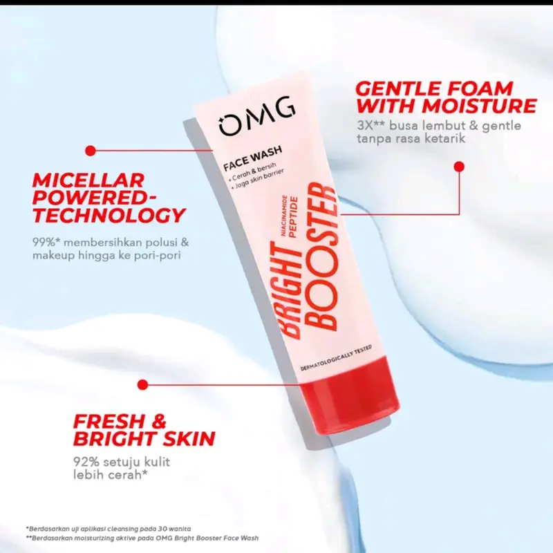 OMG Oh My Glow Bright Booster - Cleanser & Sunscreen - Facial Wajah 1