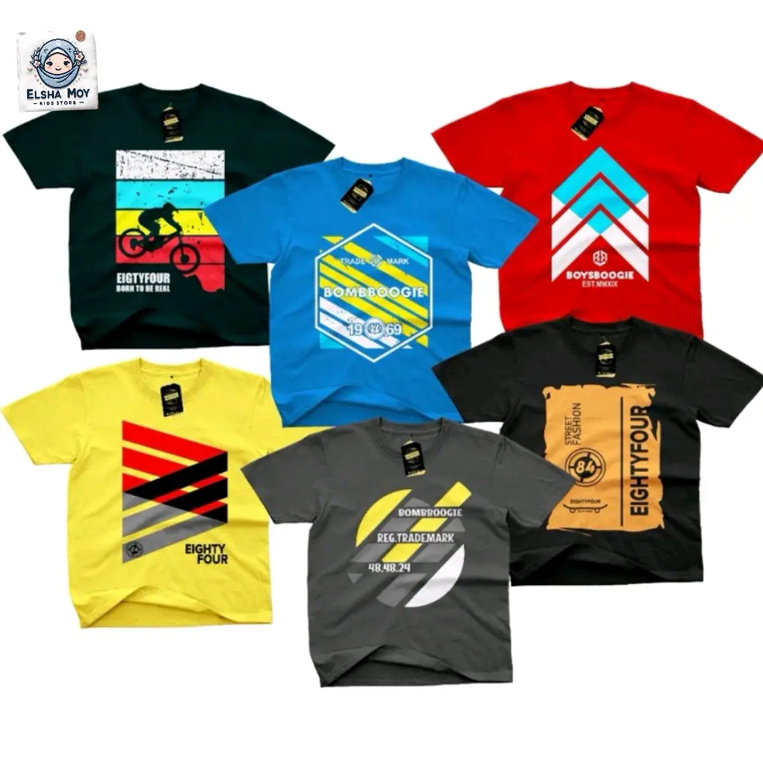 paket kaos harian versi labubu anak cowok cewek isi 3 pieces 50 Rb.usia 1 - 10 Tahun Kualitas premium