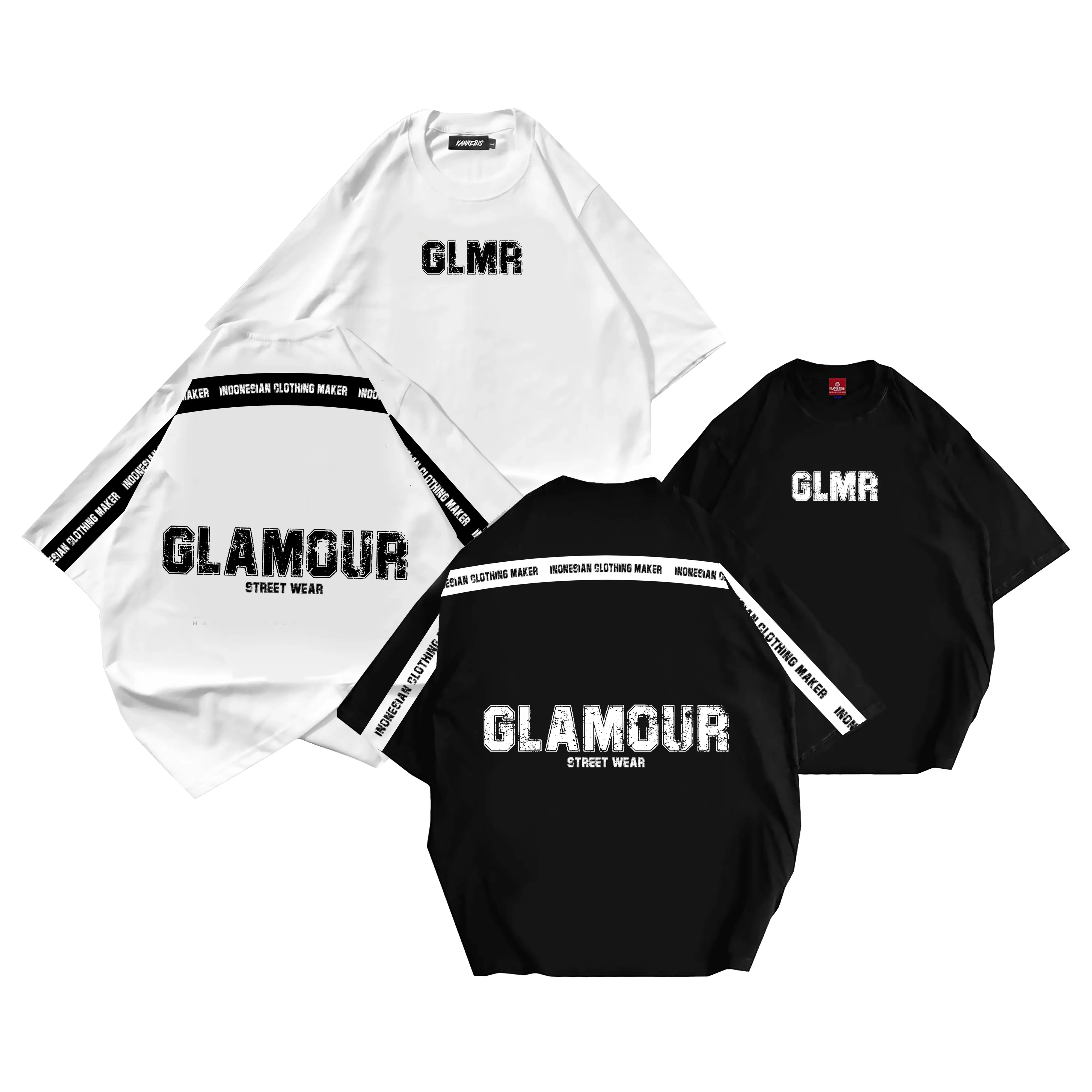 [GLAMOUR]  Band Baju  kaos oversize premium Distro  Pria wanita  Unisex Kain bahan cotton combed 24s Lembut  / t-shirt oversize hight quality Streetwear Nyaman di pake Tangan Panjang Polos Bandung