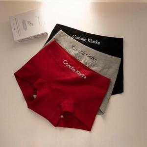 ชุดชั้นในสตรี, ไม่มีรอยต่อมุมแบน, วัสดุผ้าฝ้าย, สบายและลำลอง, บ็อกเซอร์เอวกลาง