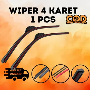 [SATUAN] WIPER FRAMELESS QUAD SATUAN KARET WIPER 4 KARET