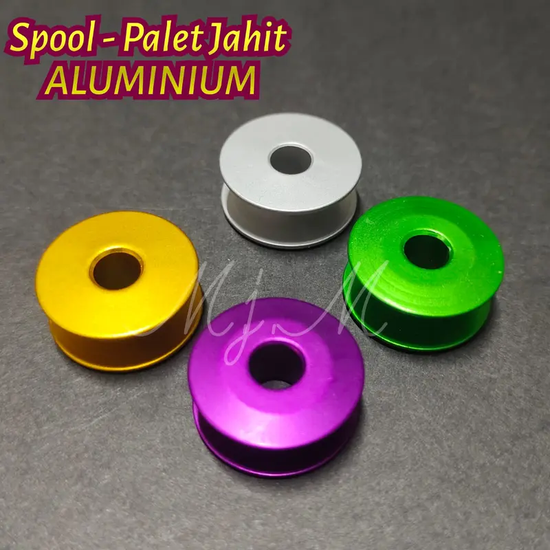 BOBBIN / SPOOL / SPULL / PALET MESIN JAHIT ALUMINIUM JARUM 1 ( PUTIH / 40264A ) ( Hijau / 272152AG ) (UNGU / 272152AZ ) (KUNING / 272152AY ) 1