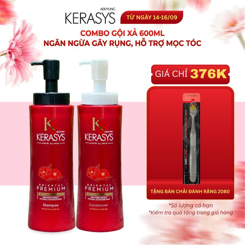 Cặp dầu gội xả thảo dược Kerasys Oriental Premium Hàn Quốc giảm gãy rụng hỗ trợ mọc tóc 600ml Dưỡng Tóc Chăm Sóc Tóc dầu gội  kerasys