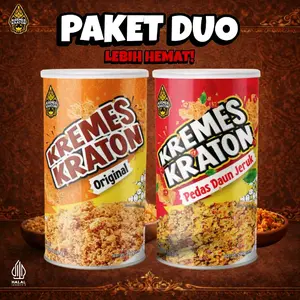 《PAKET DUO》KREMES PEDAS DAUN JERUK + KREMES ORIGINAL "Kremes Kraton"