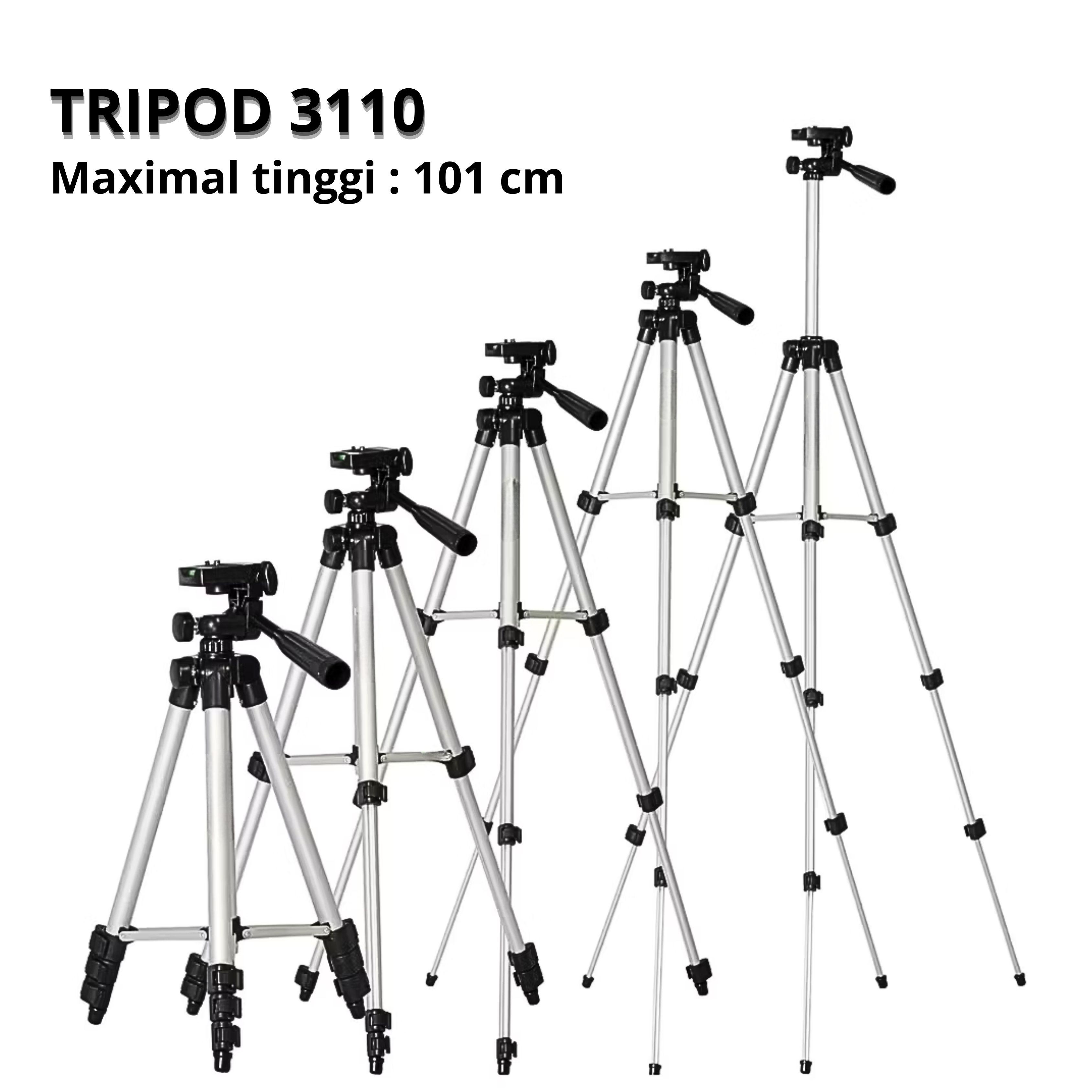 Tripod 3110 Camera U Holder Kaki Stabilizer Aluminium Handphone