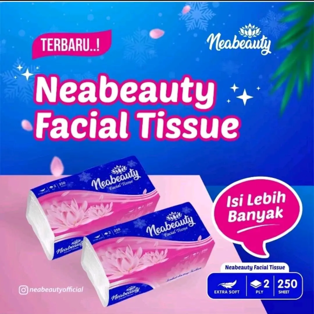 paket 6 pack tissu wajah neabauty 250seet 2play