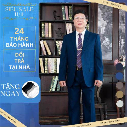  bộ comple - bộ quần áo vest nam trung niên 2 cúc chất vải tuytsi Menswear Pants 