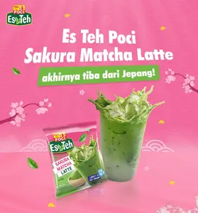 Es Teh Cap Poci Sakura Matcha Latte Sachet 25g