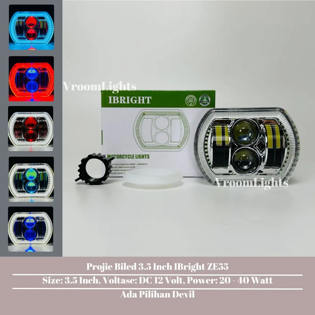 IBRIGHT Tipe ZE55 Projie Biled 3.5 Inch Plus Kipas Pendingin