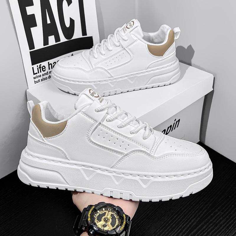 Giày sneaker hottrend 2025- Giày trắng nam đẹp độn đế tăng chiều cao- Giày nam độn đế đi học đi chơi thoáng khí êm chân đế cao 3-5cm - GH76- 2seven real