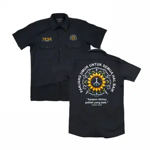 Yinyanks Workshirt panjang umur semua hal baik qutes kemeja kerja PDH