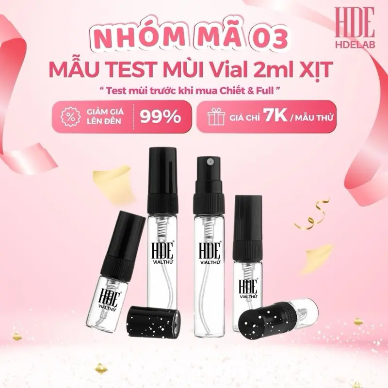[NHÓM Mã03] Mẫu Test Vial 2Ml Nước Hoa Test mùi Nam Nữ Đa Dụng Tiện Lợi HDELAB like father