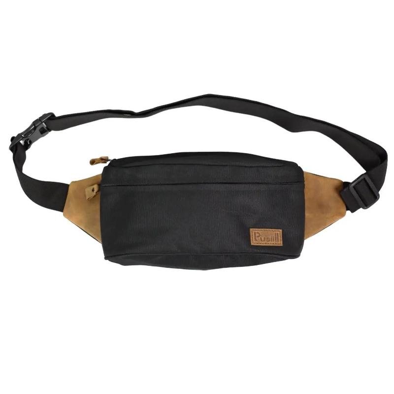Pusiill - Waist Bag Pria R02 Tas Selempang Pinggang Kulit Waistbag 0