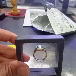 Cincin Pria Titanium Signet Batu Green Onyx | Emerald Oath Seal | Relic of Stone Cincin Mewah Anti Luntur