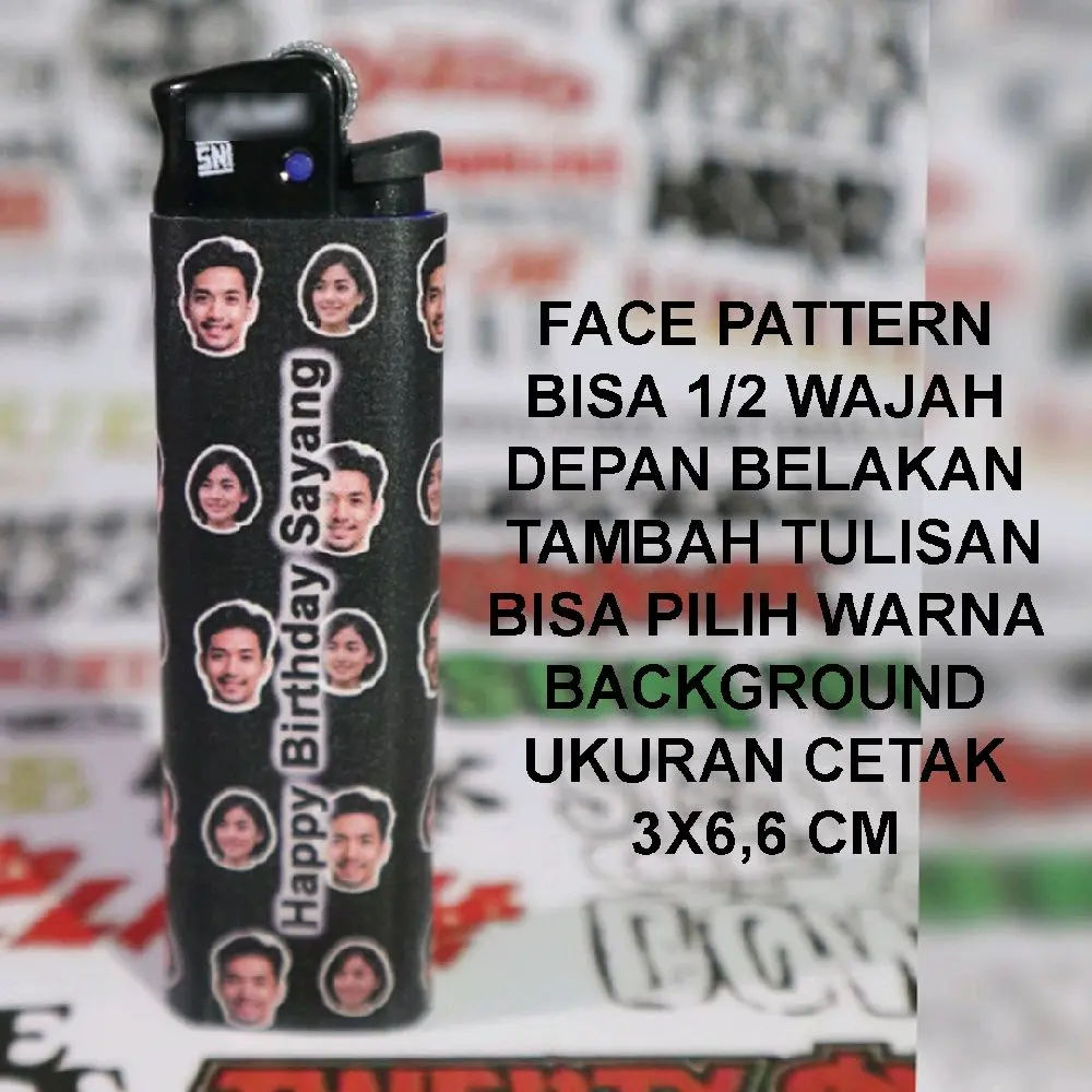 face pattern+tulisan