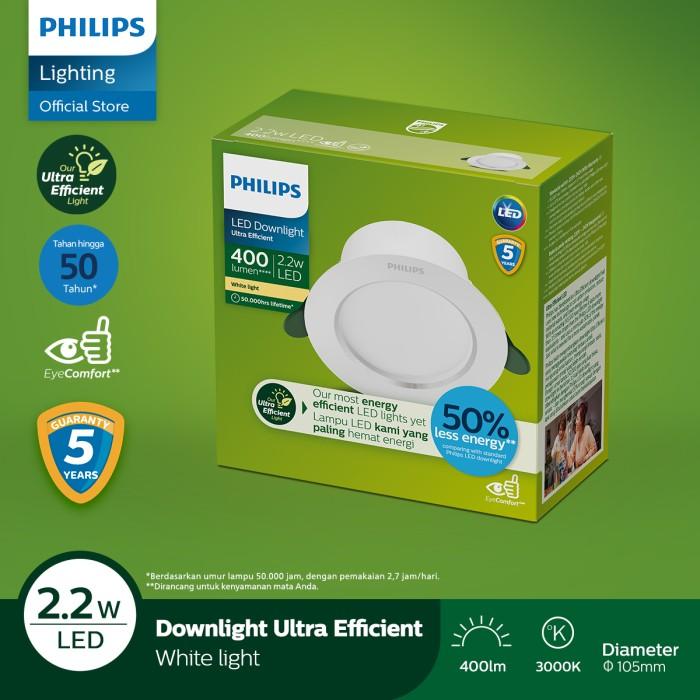 Gambar Philips Lampu Downlight Ultra Efficient 2.2W 3000K Kuning dari Philips Lighting Indonesia Kota Administrasi Jakarta Utara Tokopedia