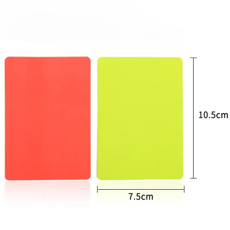 Thẻ Trọng Tài Bóng Đá Màu Đỏ Và Vàng, 2 Cái, Cho Các Trận Đấu Bóng Đá 4