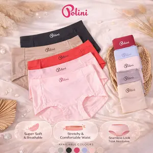 Polini in - Paket HEMAT 3&6Pcs Celana Dalam Pendek Wanita Nyaman Dipakai High Waist SuperSoft 1260