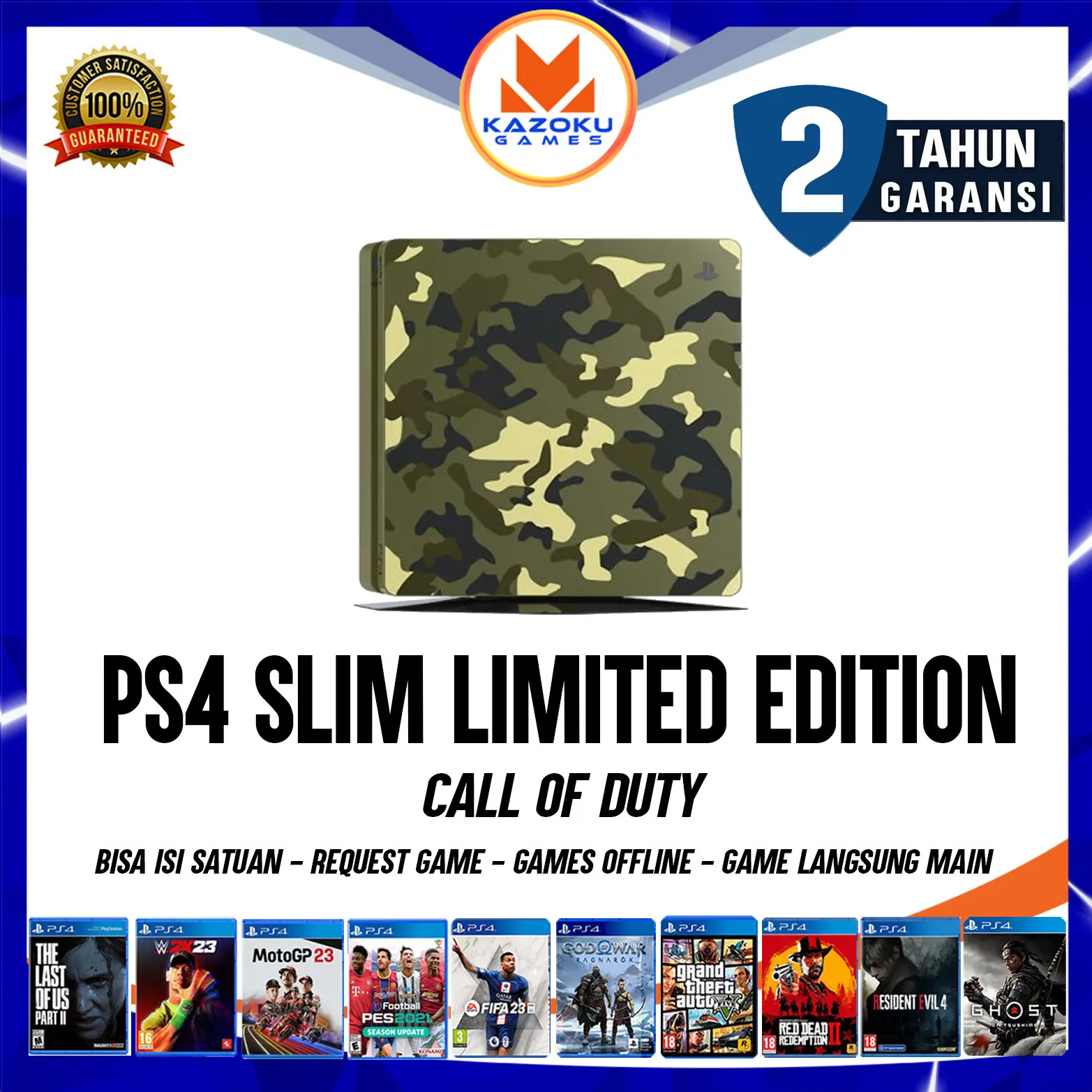 PlayStation 4 Slim Limited Edition  500 Gb Fullset Original Fw 12.00 game Offnline -Garansi 2 Tahun