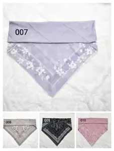 HIJAB SEGIEMPAT MOTIF - BAHAN VOAL PREMIUM - SISTUR HIJAB