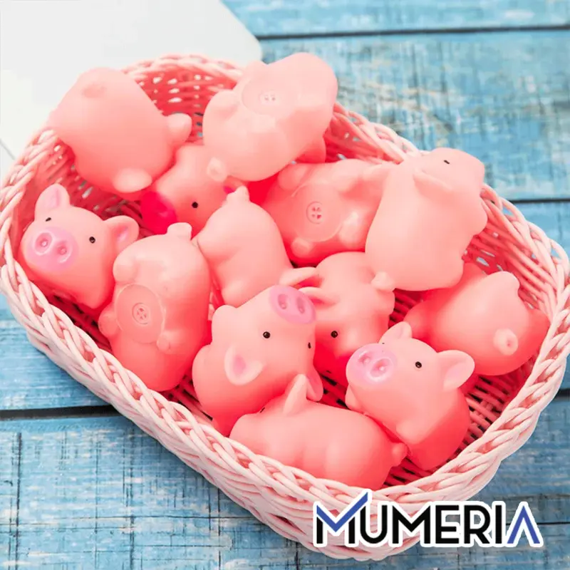 Mainan Karet Piggy Squeeze Mandi Bathub Anak Bayi Rubber Pig Baby Bath Toys Berbunyi Murah Bagus 4