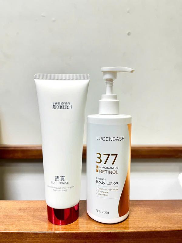 COMBO Sữa dưỡng thể Lucenbase Niacinamide Retinol 377 + Kem dưỡng trắng Body 2in1 Lucenbase 577