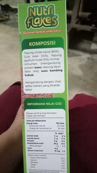 Product Review of Nutriflakes Sereal Umbi Garut Bantu Redakan Asam Lambung Original 1 Box Isi 280g from L**🌟 2