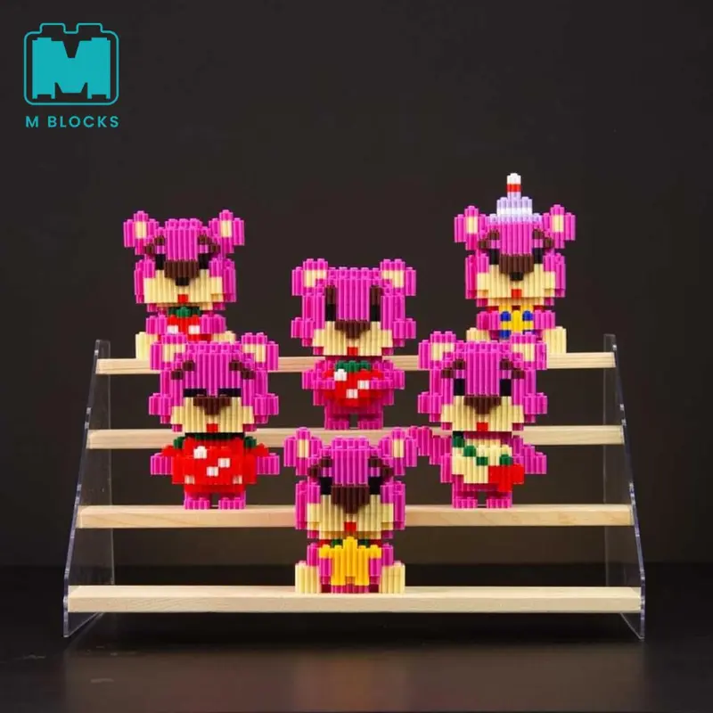 Mblocks Mainan Nano Blocks Lotso Bear Small 3D Model Bricks Blok Susun Dekorasi Hiasan Karakter Animasi,Hadiah Kado Anak Plastik Toys mini puzzle lego tiktok 5