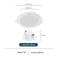Gambar Philips Lampu Downlight Eridani DL190B LED6 D100 7W 40K Semi Putih dari Philips Lighting Bogor Kab. Bogor 2 Tokopedia