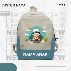 Tas Ransel Bacpack Anak Tk/Sd - Tas Ransel Backpack Motif Cowo Mengaji - Tas Ransel Bacpack Anak (Free Nama)
