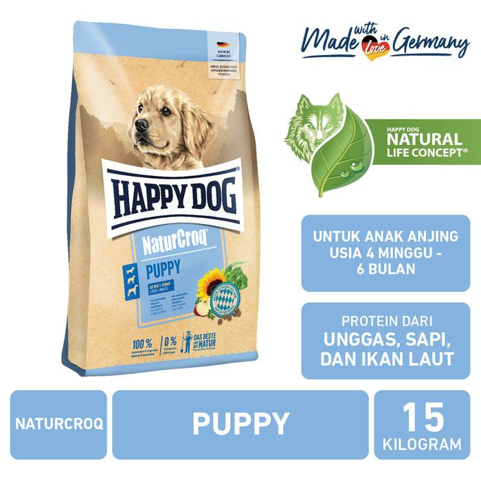 Gambar Happy Dog Makanan Anak Anjing Naturcroq Puppy 15kg dari Happy Dog Happy Cat Indonesia Kota Administrasi Jakarta Utara Tokopedia