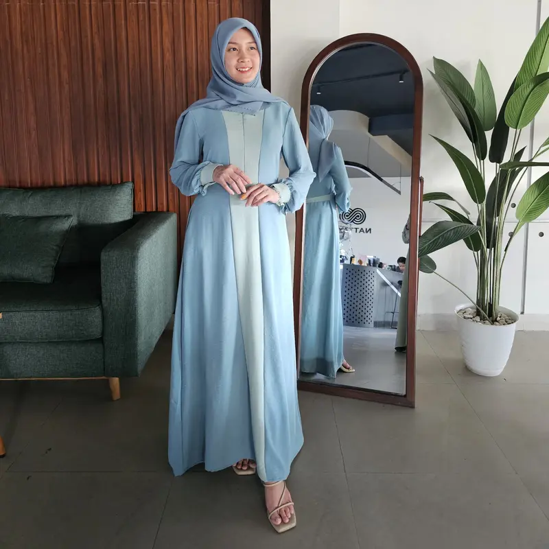 Gamis Keikko Nanako by Nanae Size S-XXL Dress muslim Fashion kondangan bahan Crinkle Cey Star Premium HQ by NANAKO Cantik Formal Wanita Airflow 2