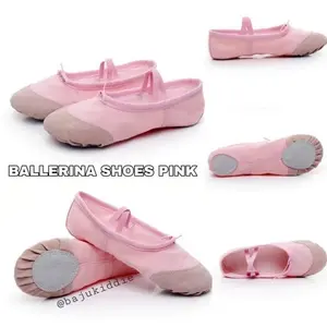 BAJUKIDDIE BALLERINA SHOES sepatu balet kanvas nari tarian dansa anak Wanita