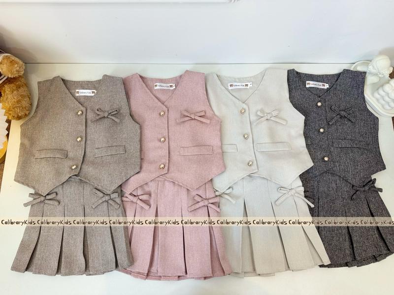 Product Introduction of { Calibrary } Jennie Set 1 - 4 tahun | One Set Vest and skirt | setelan anak perempuan | Fashion anak perempuan | setelan Rok anak perempuan 3