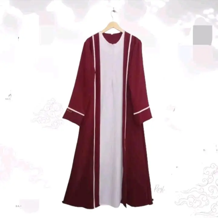 Turkishtan Gamis abaya kombinasi warna. Crinkle Airflow Dress Wanita Muslim 3