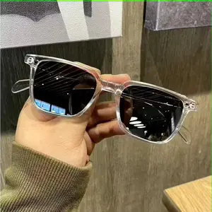 (COD) Kacamata Hitam Unisex Pria dan Wanita Sunglasses Frame Kotak Untuk Fashion Anti Uv Terbaru / Kacamata Hitam