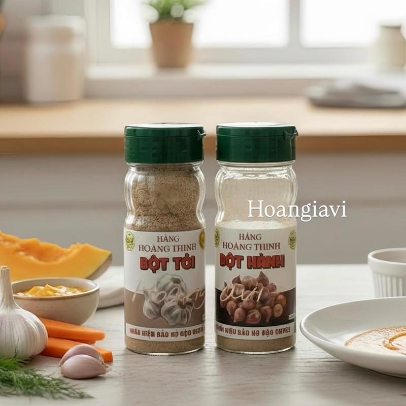 Combo Bột Hành + Bột Tỏi Nguyên Chất - Ăn Dặm - Xào, Cháo, Súp Dùng Cho Bé & Gia Đình
