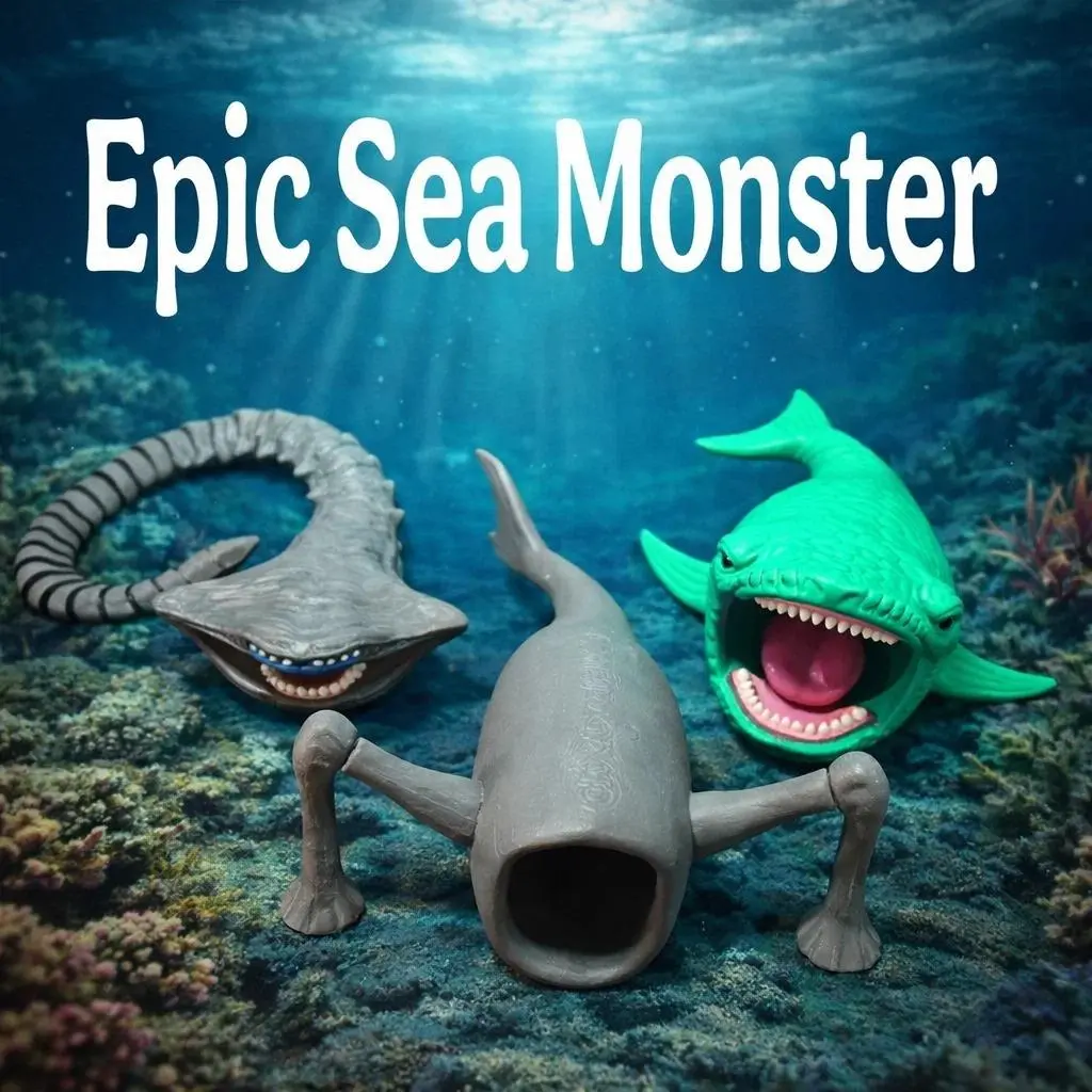3 pcs Sea Monster