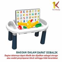 Gambar [COD] SK M39 M111 Meja Belajar Anak Multifungsi Mainan Edukasi Meja Susun Balok Bangunan Blok - MEJA BLOK MERAH 80PC dari satukeluargaid Kab. Tangerang 4 Tokopedia