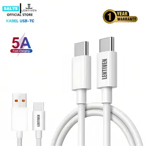 SALYS LENTIVEN Kabel Data Charger USB To Type C Type C To Type C Fast Charging For Iphone / Android Garansi 1 Tahun