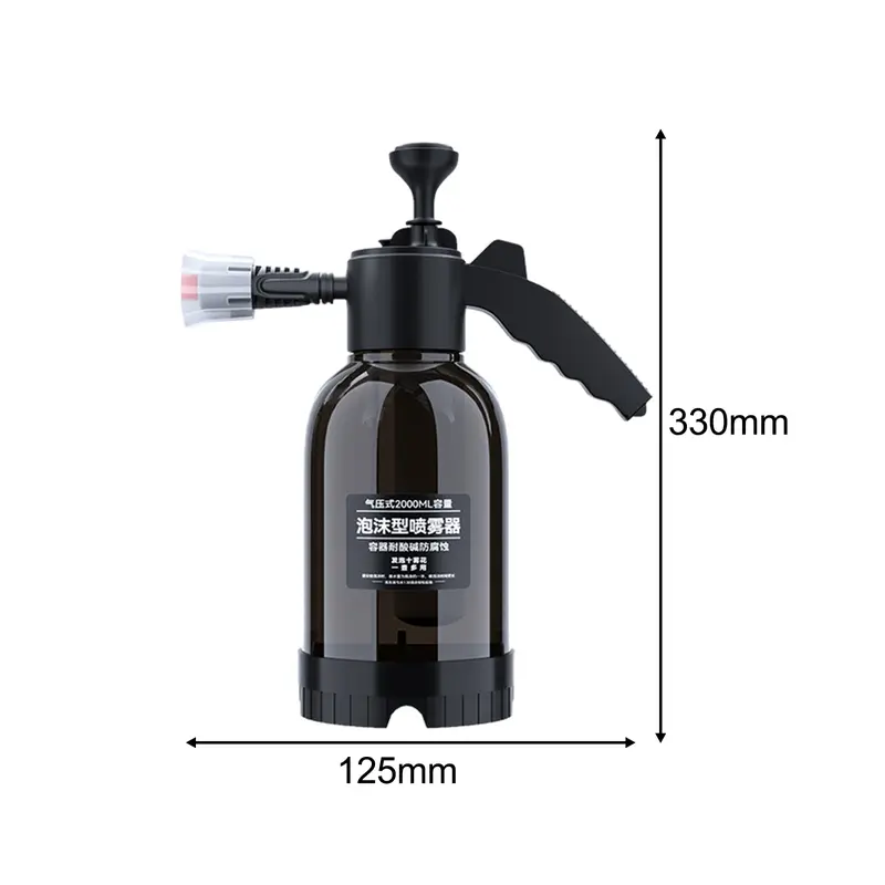Bình Xịt Bọt Áp Lực Tay Cho Xe Hơi, Dung Tích 2000ml, Chắc Chắn Và Dễ Phối Đồ Tiết Kiệm Sức Lao Động, Đi Kèm Với 2 Vòi Phun, Thích Hợp Để Làm Sạch Xà Phòng, 12,5x33cm, Cho Vệ Sinh Xe Hơi 4