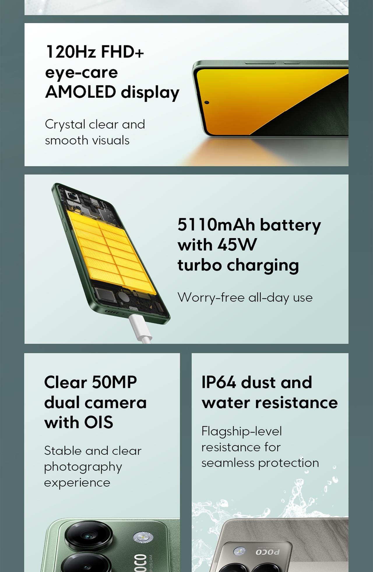 POCO M7 Pro 5G (8/256GB) | Dimensity 7025-Ultra | 5110mAh battery | 120Hz FHD+ eye-care AMOLED display | 50MP dual camera with OIS [Official Store]