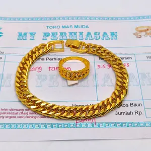 Gelang tangan emas muda motif rantai free cincin 3,5gr ada surat dari toko