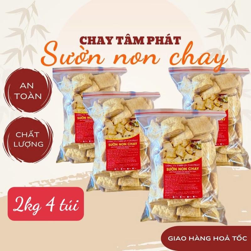  COMBO  2kg  4 túi loại dày  SƯỜN  NON CHAY TÂM PHÁT   Dày   Công Nghệ Nhật Bản 