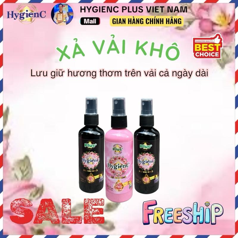 HygienC Combo 3 Chai Xịt Vải Khô 100ml Hàng CTY Có HD Xịt trực tiếp lên vải khử mùi thơm dễ chịu lưu hương lâu 12 giờ Hàng Việt Nam