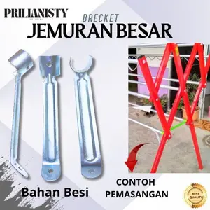 BRECKET JEMURAN BESAR LUBANG 1/ BRECKET TIANG JEMURAN