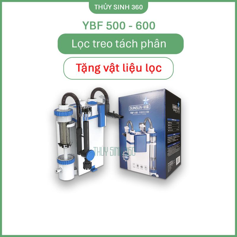  Lọc Treo SUNSUN YBF 500 600 - Tích Hợp Khoang Tách Phân - Lắng Cặn Xả Đáy 