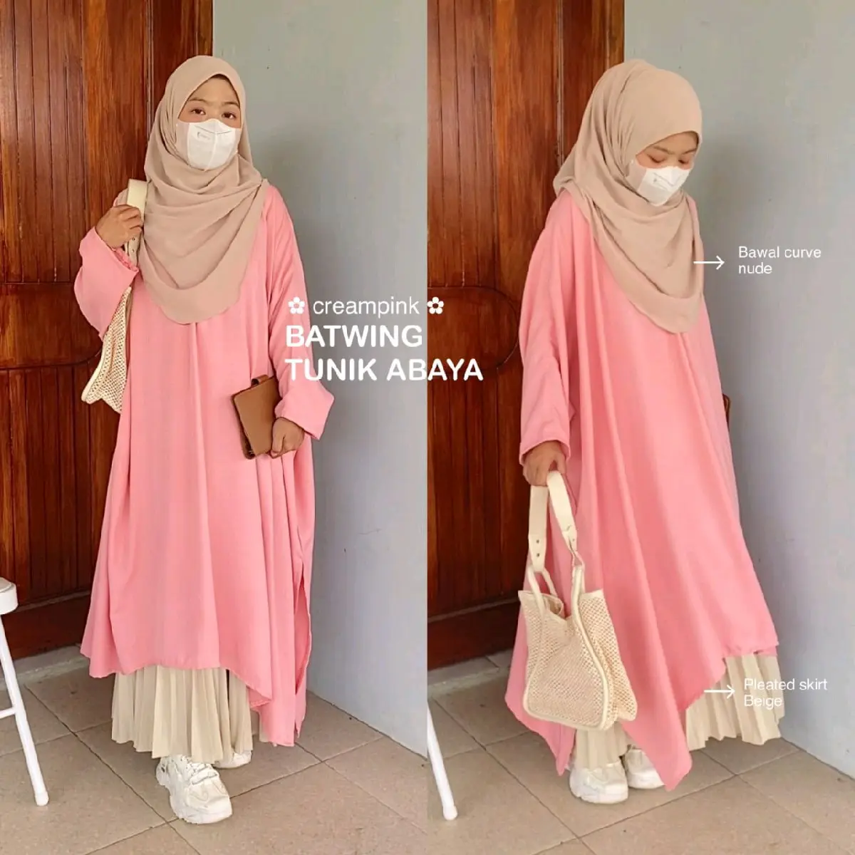 Rach-Batwing tunik abaya gamis abaya Muslim Syari Dress