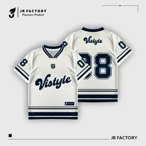 JR FACTORY Baju Jersey Dewasa Unisex Streetwear Oversize Number Dryfit Brazil Retro Vintage Hockey Boxy Fit Olahraga Pakaian dengan Desain Full Printing Sublim
